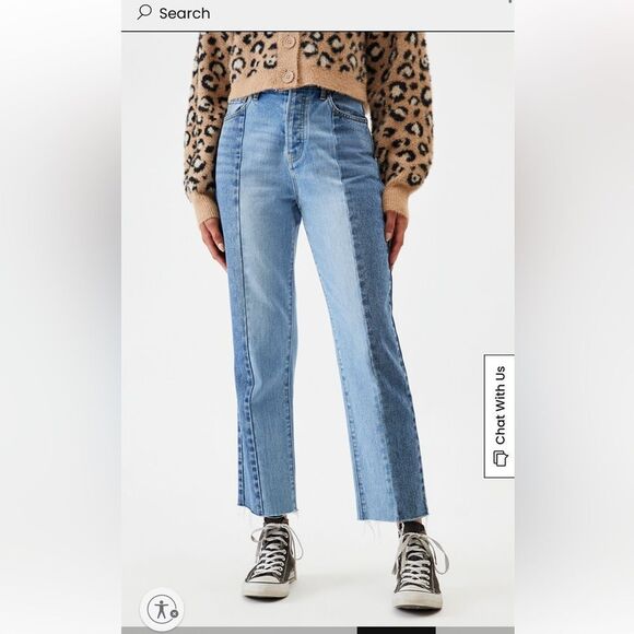 PacSun Two Panel High Waisted Straight Leg Jeans - Picture 1 of 12